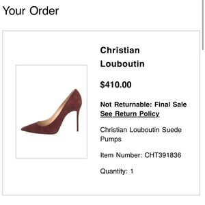 Christian Louboutin Suede Heel Pumps size 40.5